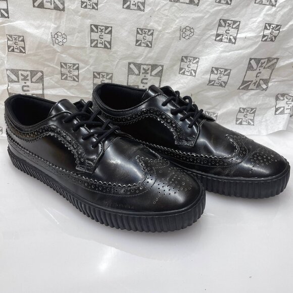T.U.K. EZC Black Rub Off Leather Brogue BLK/GRY Size: 8 (A9248) main image 10